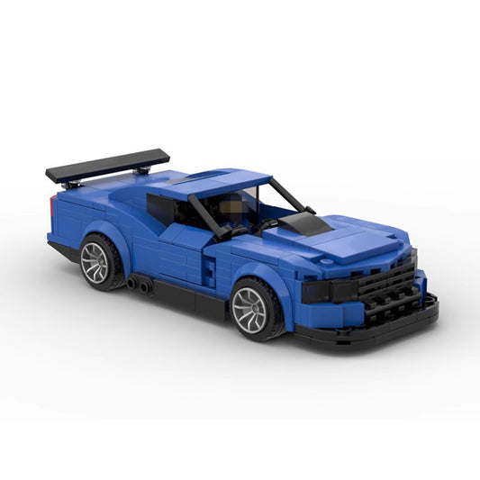 ZL1-Style Blue Street Racer Building Blocks (8-stud Car Model)