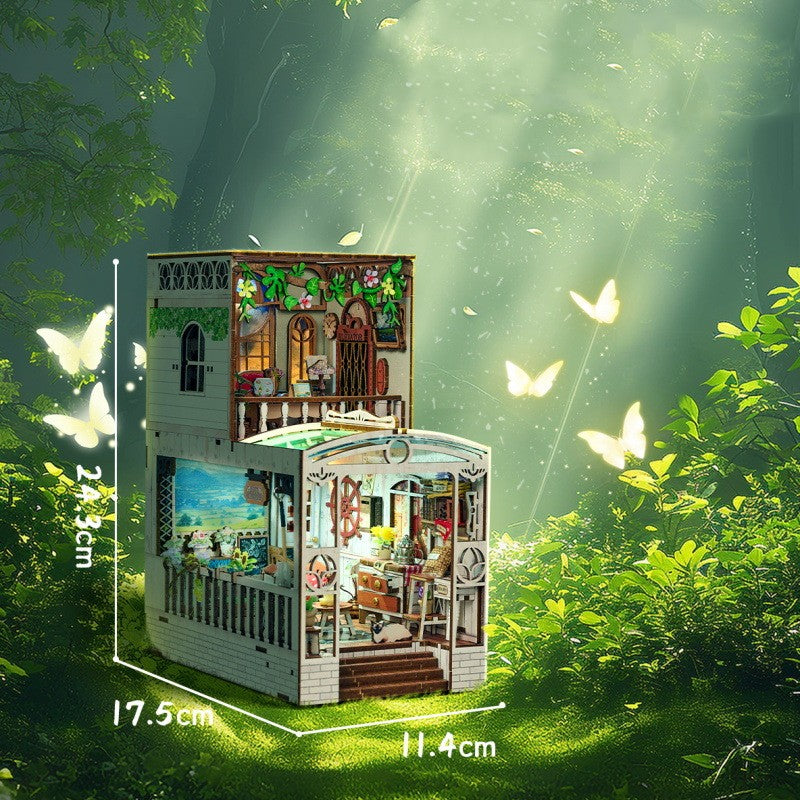 3D Wooden DIY Book Nook - Warm Yang Whisper -  Kit with LED