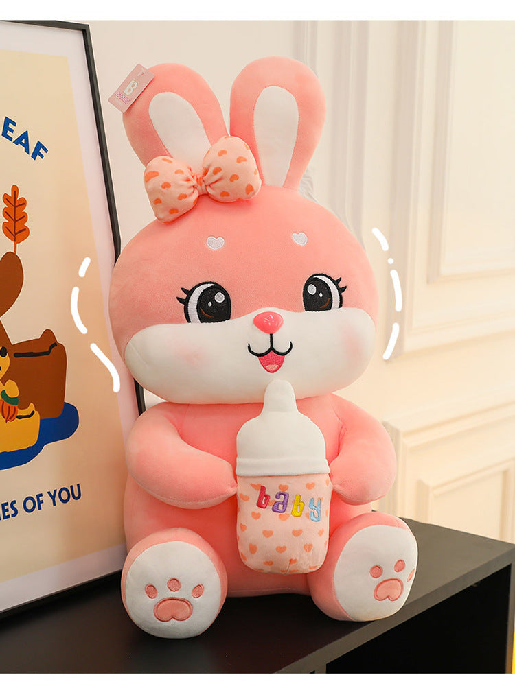 Milk Bottle Bunny Plush - Cute Gift in 45-85 cm Sizes