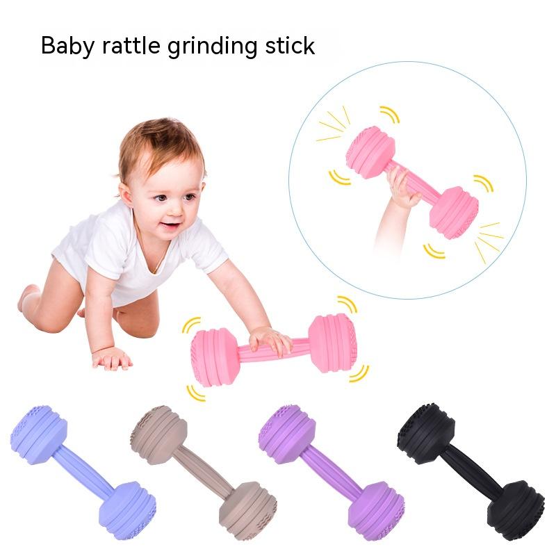 Silicone Dumbbell Teether Stick for Babies (3m+)