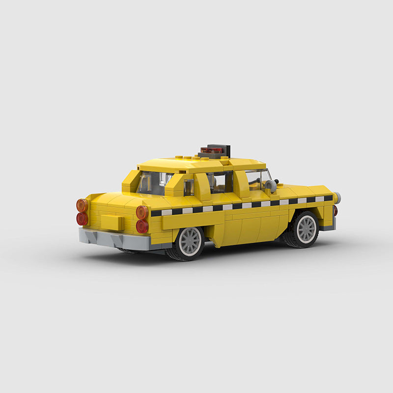 Yellow Taxi 8-Stud Building Blocks (17×6.7×6.5 cm)