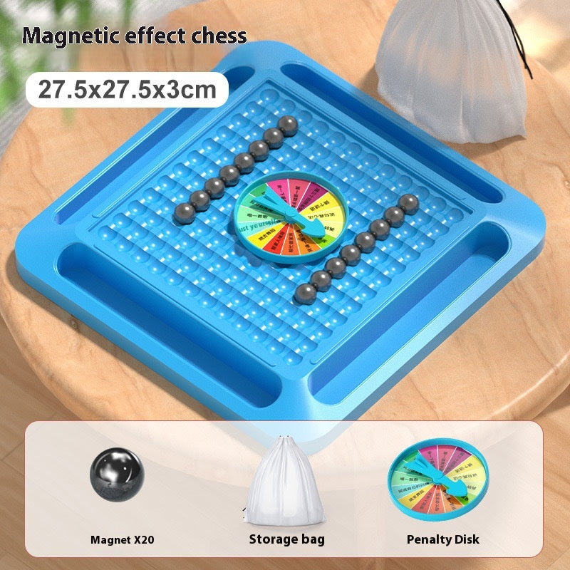 Magnetic Battle Board Game with Penalty Spinner for Kids & Family