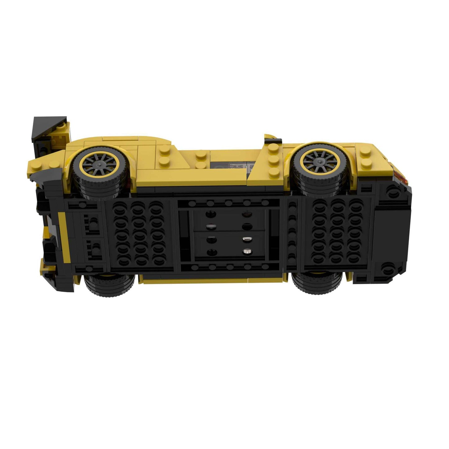 Yellow Track Supercar 8-Stud Building Blocks (16.8×7.3×4.4 cm)