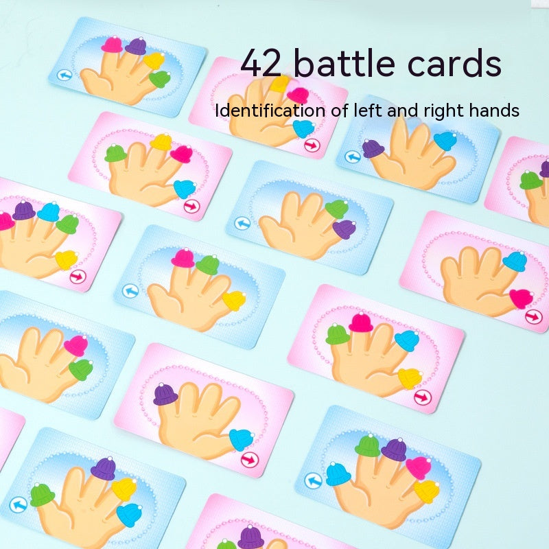 Thumb Hats Game for Kids – 40 Caps, 42 Cards & Bell
