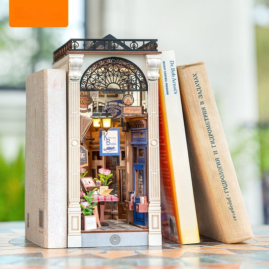 Arcade Street Book Nook DIY Wooden Miniature House Kit (LED)