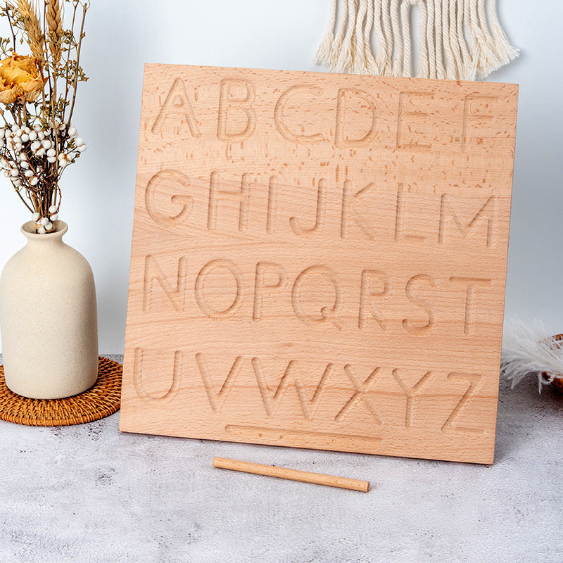 Montessori Wooden Alphabet Tracing Board (A–Z)