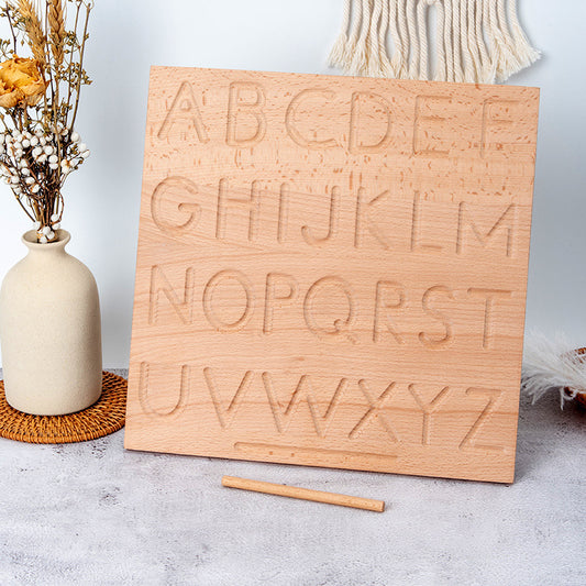 Montessori Wooden Alphabet Tracing Board (A–Z)