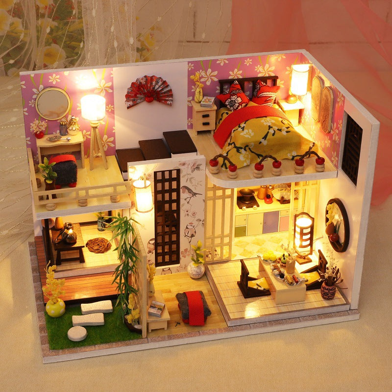 DIY Cottage House - Bamboo Maple Miniature House Kit - Wooden Japanese Loft Villa