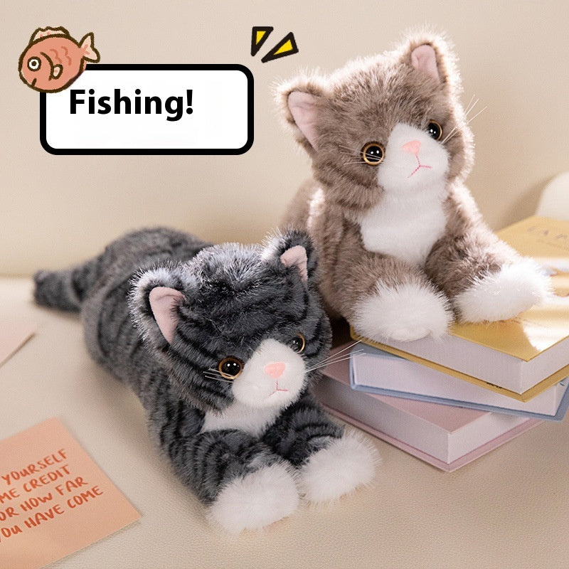 Realistic Lying Cat Plush Toy – 40 cm & 53 cm Ragdoll