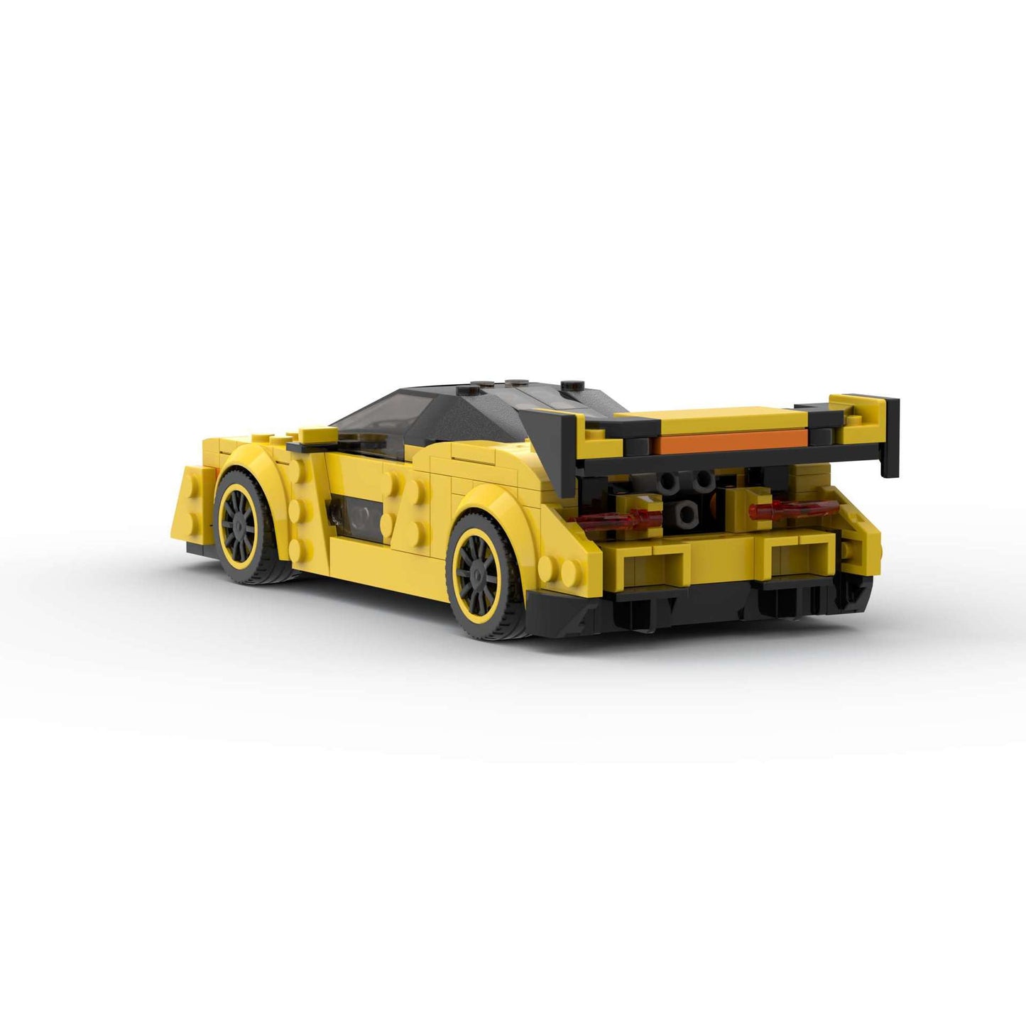Yellow Track Supercar 8-Stud Building Blocks (16.8×7.3×4.4 cm)