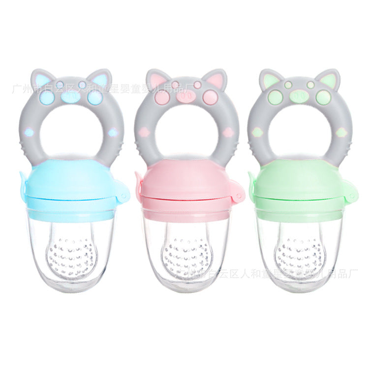 Baby Fruit & Veggie Silicone Feeder Pacifier with Cap (S/M/L)