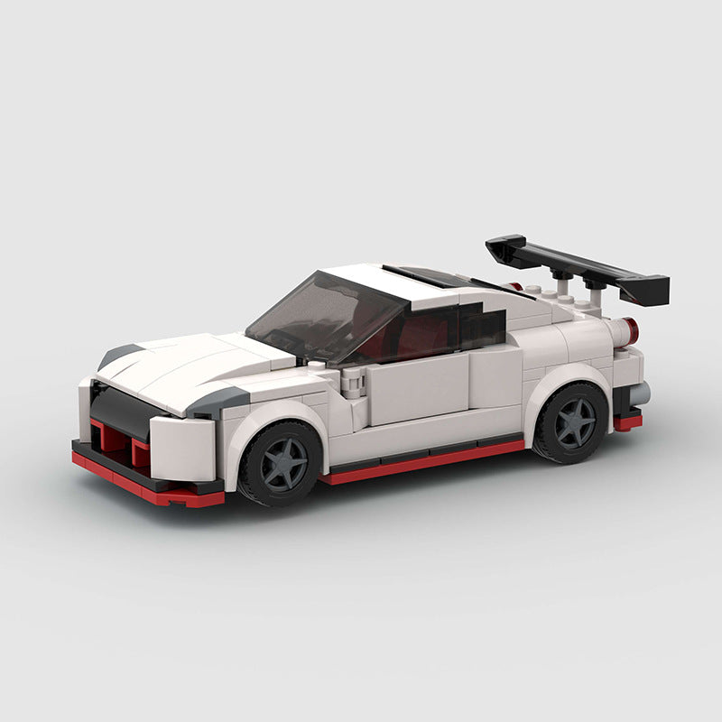 GT-R Style Track Car Building Blocks, 307 pcs (White)