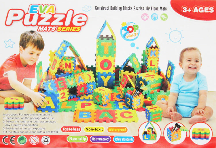 Arabic EVA Puzzle Mat 36 Tiles 9 cm – Letters, Numbers and Shapes