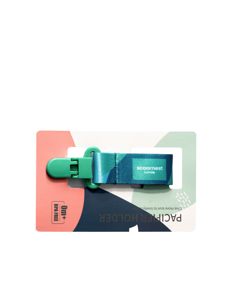 Fabric Pacifier Clip with Secure POM Clasp