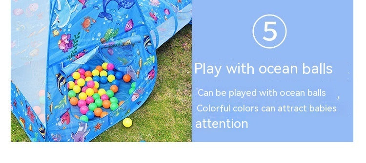 Underwater World 3-in-1 Kids Play Tent, Tunnel and Ball Pool
