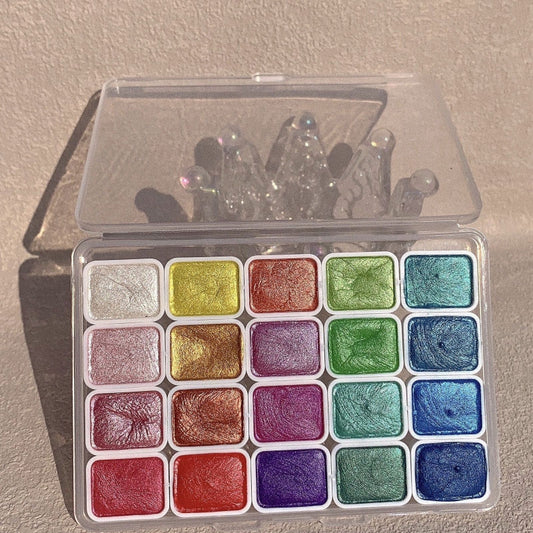 Pearlescent Watercolor Paint Set, 60 Colors in 1 ml Pans