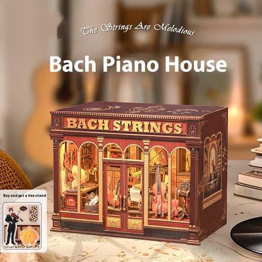 City Walk Bach Strings – DIY Book Nook Miniature with LED & Dust Cover