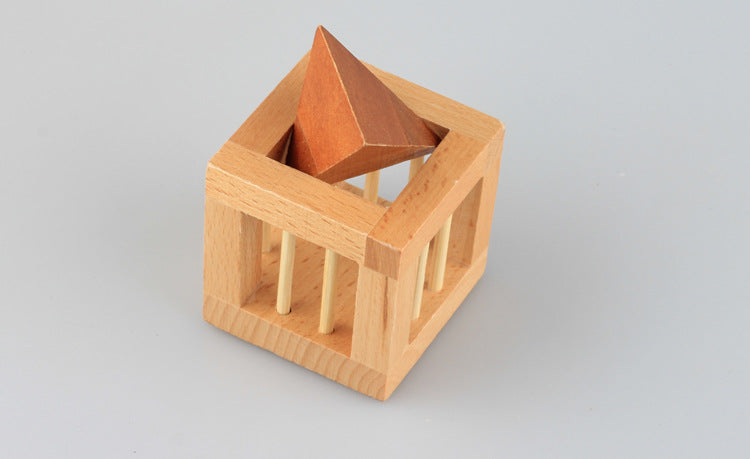 Wooden Luban Burr Puzzle (5.8 cm) Brain Teaser