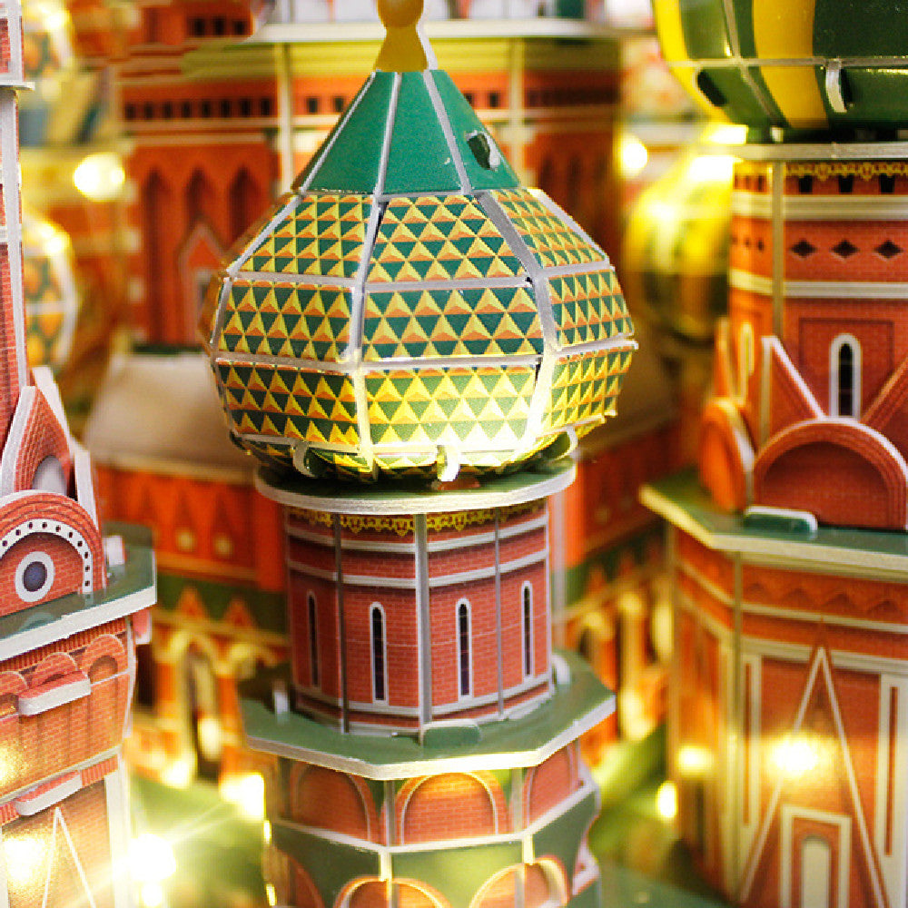 3D Paper Puzzle – Saint Basil’s Cathedral (LED Edition) – DIY Model Kit