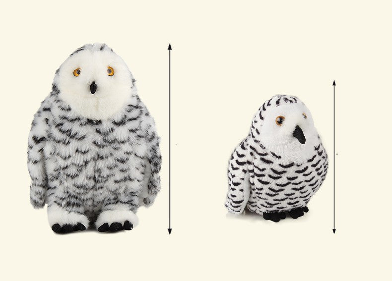 Snowy Owl Plush Toy – 14 cm Cute & 28 cm Realistic