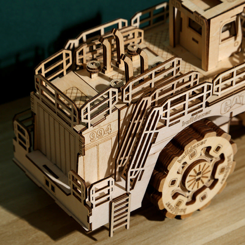 3D Wooden Puzzle – Wooden Forklift - DIY Model Kit
