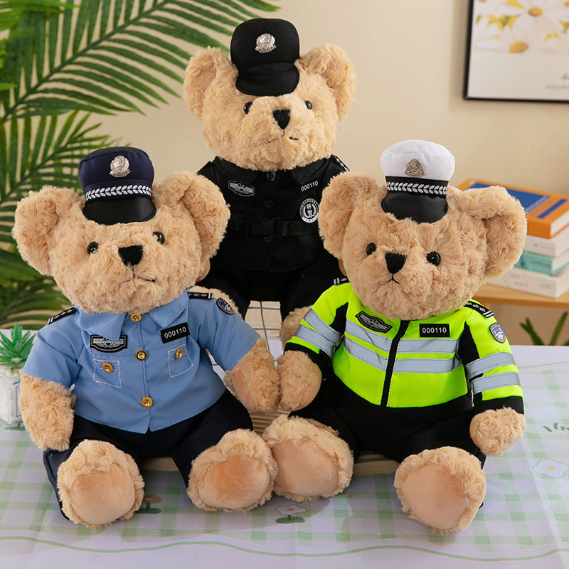 Police, Traffic and Firefighter Teddy Bear Plush – 30 cm