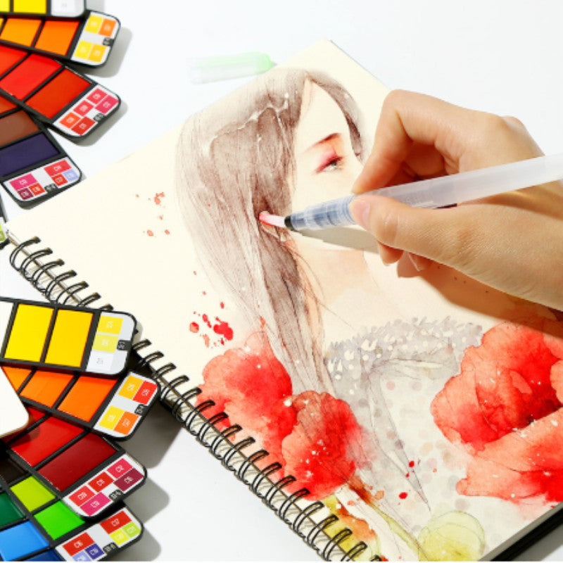 Refillable Water Brush Pen Set, 3 or 6 Sizes for Watercolor