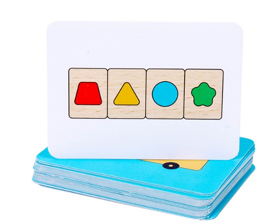 Wooden Color & Shape Logic Puzzle – Slide & Match (Ages 4–6)