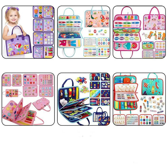 Felt Busy Board Learning Activity Book for Toddlers 3+