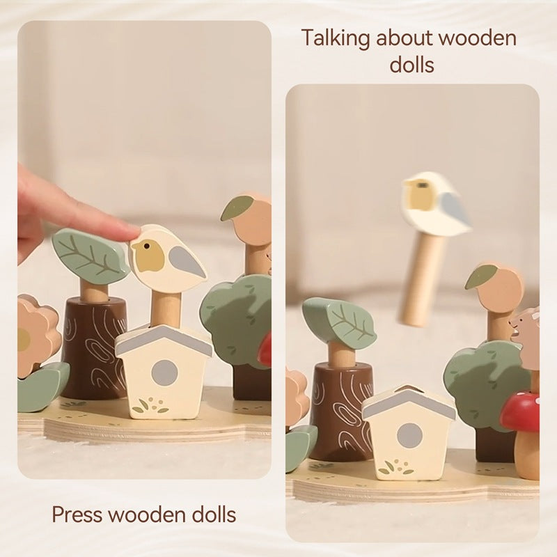 Wooden Forest Animal Pop-Up (Bounce) Matching Toy