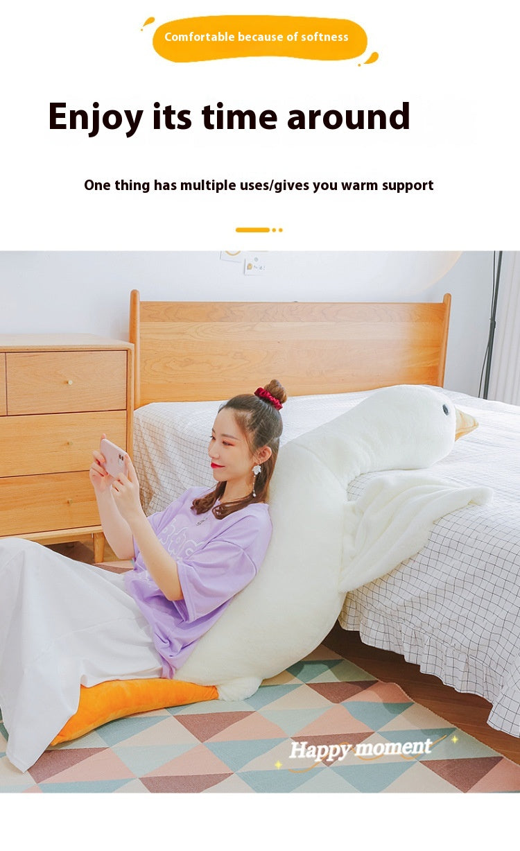 Giant White Goose Plush Body Pillow, 50 to 190 cm
