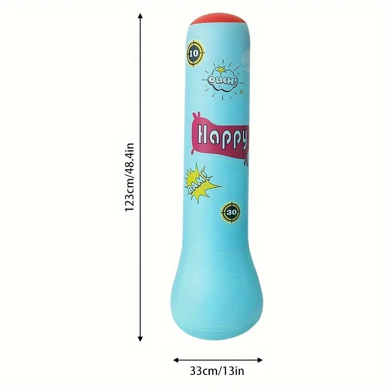 Inflatable Kids Boxing Column 120–123 cm, Water-Weighted Base (PVC)