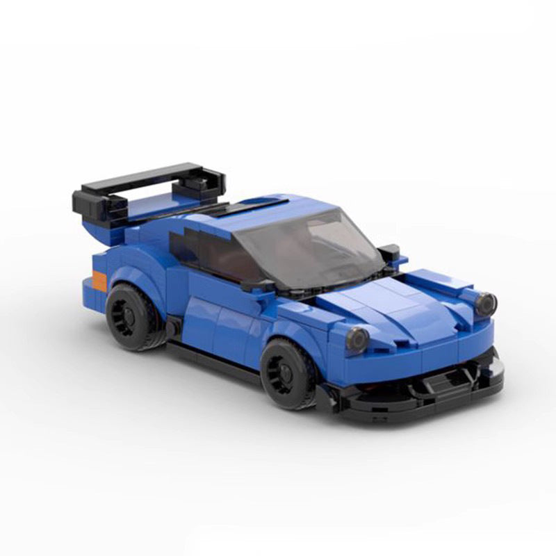 RWB-Style Blue 911 Sports Car MOC Building Blocks Model (8-Stud)