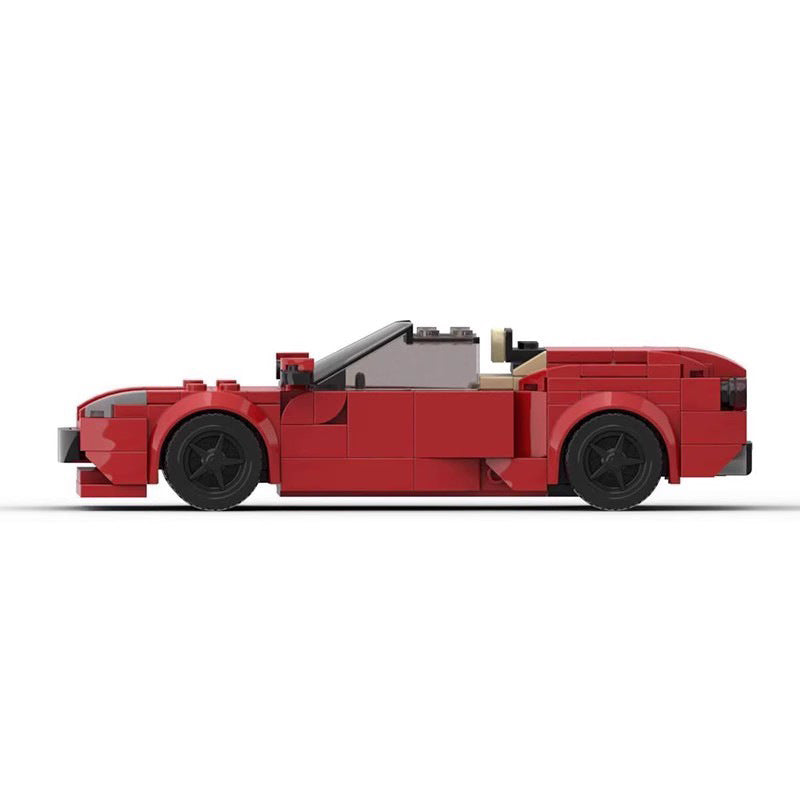 Red Convertible Sports Car MOC Building Blocks Model - 256 pcs
