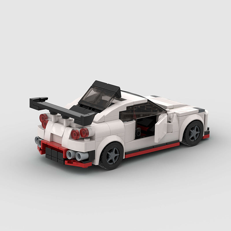 GT-R Style Track Car Building Blocks, 307 pcs (White)