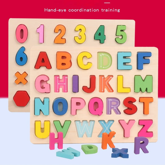 Wooden Alphabet & Numbers Learning Pieces – No Board (4 Variants)