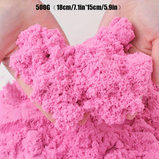 500g Magic Sensory Sand Set for Kids, Moldable No Mess Play Sand