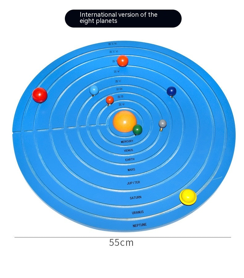Montessori Solar System Wooden Board for Kids – 9 Planets or 8 Planets