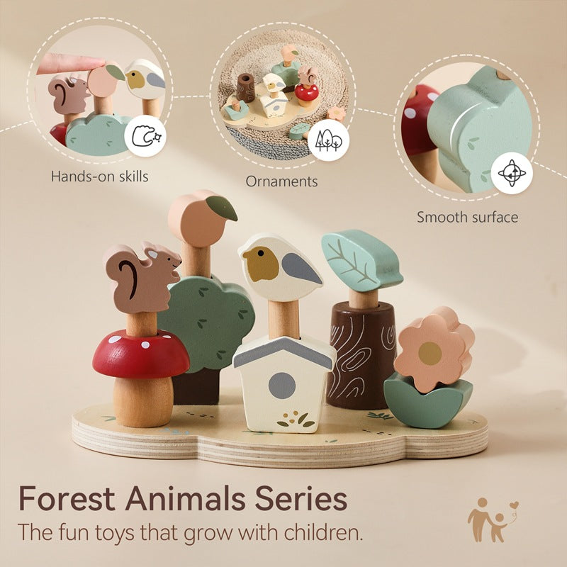 Wooden Forest Animal Pop-Up (Bounce) Matching Toy
