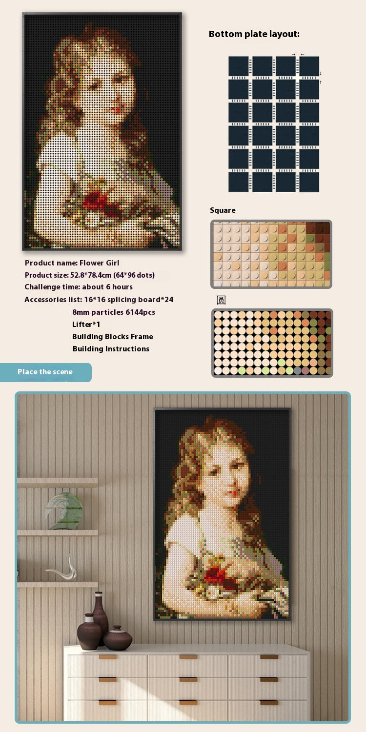 64×96 Pixel Art – Framed 8 mm Mosaic (Modern ABS, 8 Designs)